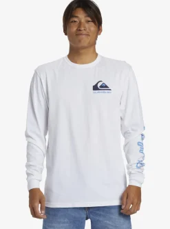Cheap Quiksilver Omni Logo Long Sleeve T-Shirt White