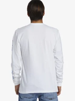 Cheap Quiksilver Omni Logo Long Sleeve T-Shirt White