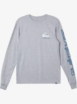 Sale Quiksilver Omni Logo Long Sleeve T-Shirt Athletic Heather