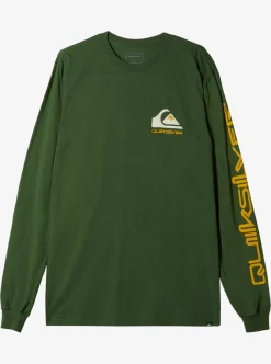 Fashion Quiksilver Omni Logo Long Sleeve T-Shirt Greener Pastures