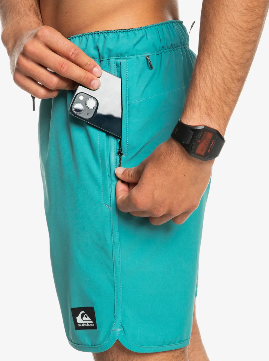 Discount Quiksilver Omni Scallop 17" Amphibian Boardshorts Brittany Blue