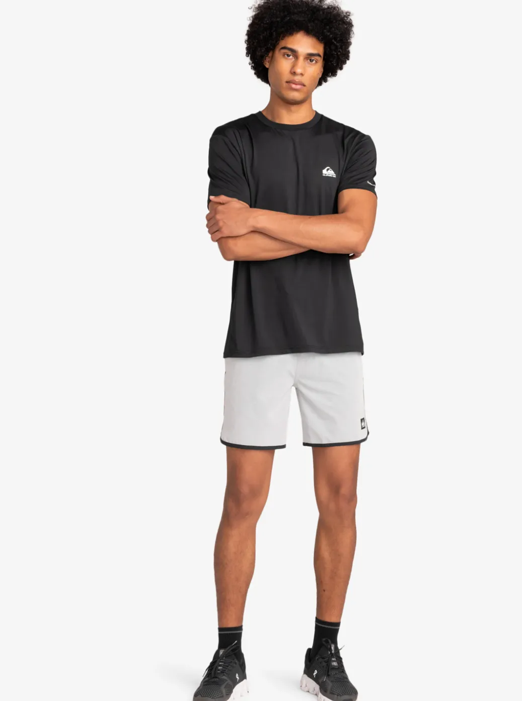 Cheap Quiksilver Omni Scallop 17" Amphibian Boardshorts Sleet