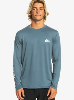Outlet Quiksilver Omni Session Long Sleeve Upf 50 Surf T-Shirt Bering Sea