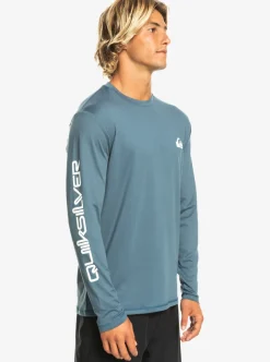 Outlet Quiksilver Omni Session Long Sleeve Upf 50 Surf T-Shirt Bering Sea