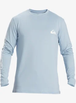 Shop Quiksilver Omni Session Long Sleeve Upf 50 Surf T-Shirt Celestial Blue