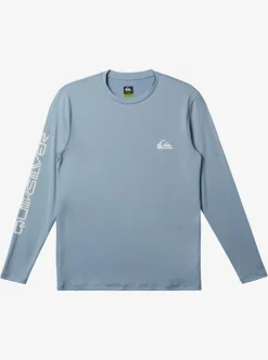 Shop Quiksilver Omni Session Long Sleeve Upf 50 Surf T-Shirt Celestial Blue