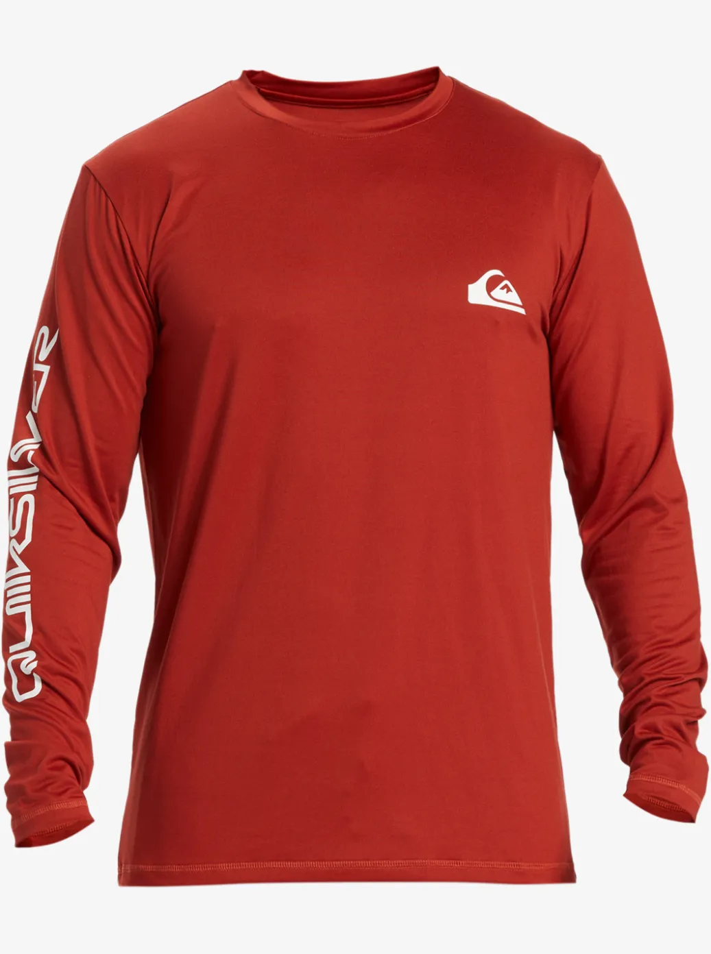 Hot Quiksilver Omni Session Long Sleeve Upf 50 Surf T-Shirt Red Ochre