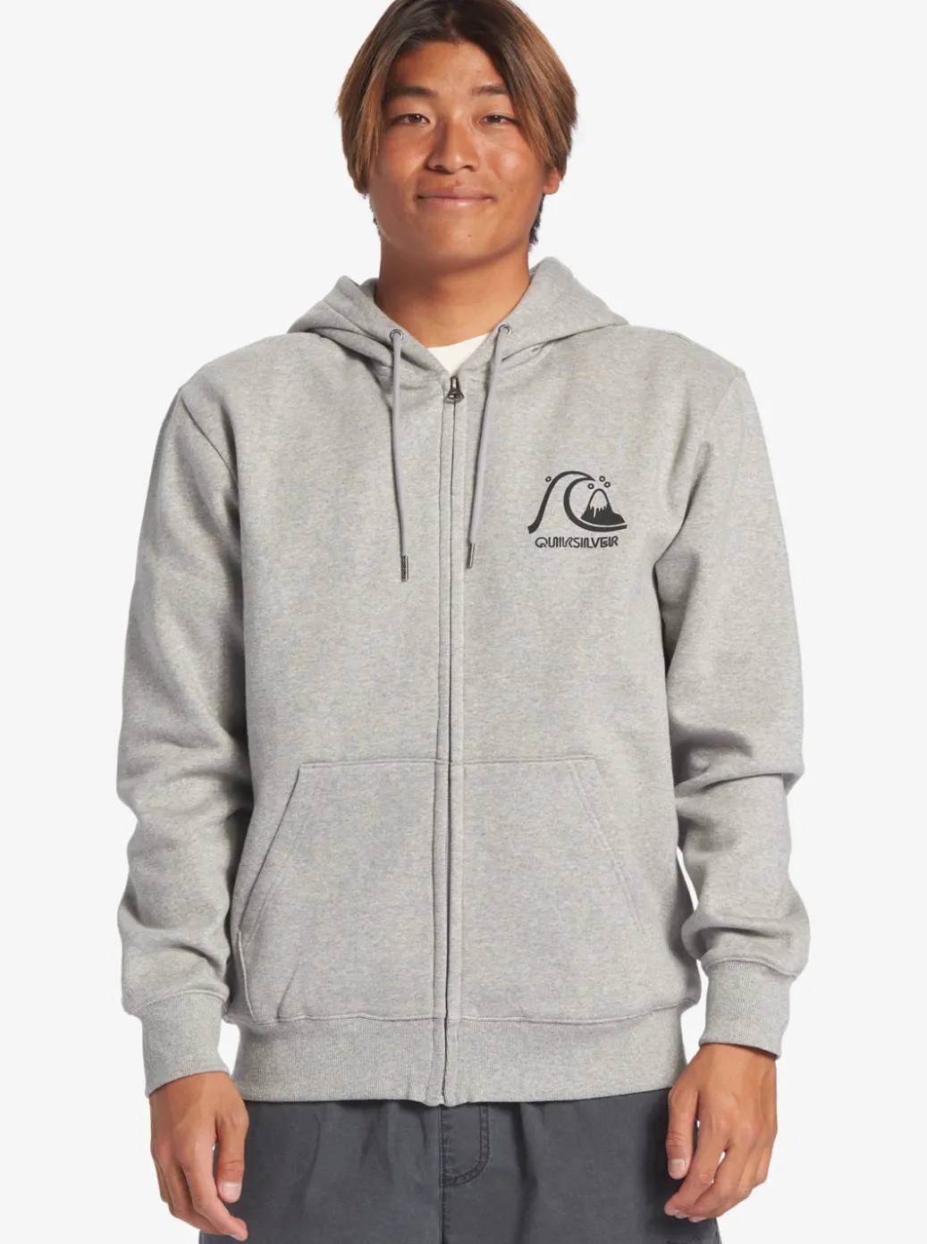 Best Sale Quiksilver Original Zip-Up Sweatshirt Athletic Heather