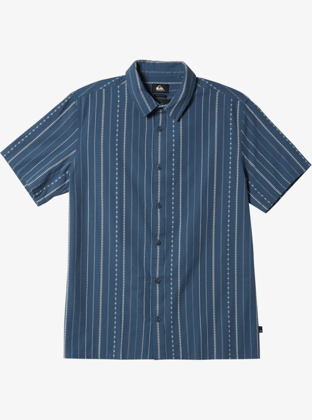 Flash Sale Quiksilver Pacific Stripe Short Sleeve Woven Shirt Berring Sea Pacific Stripes