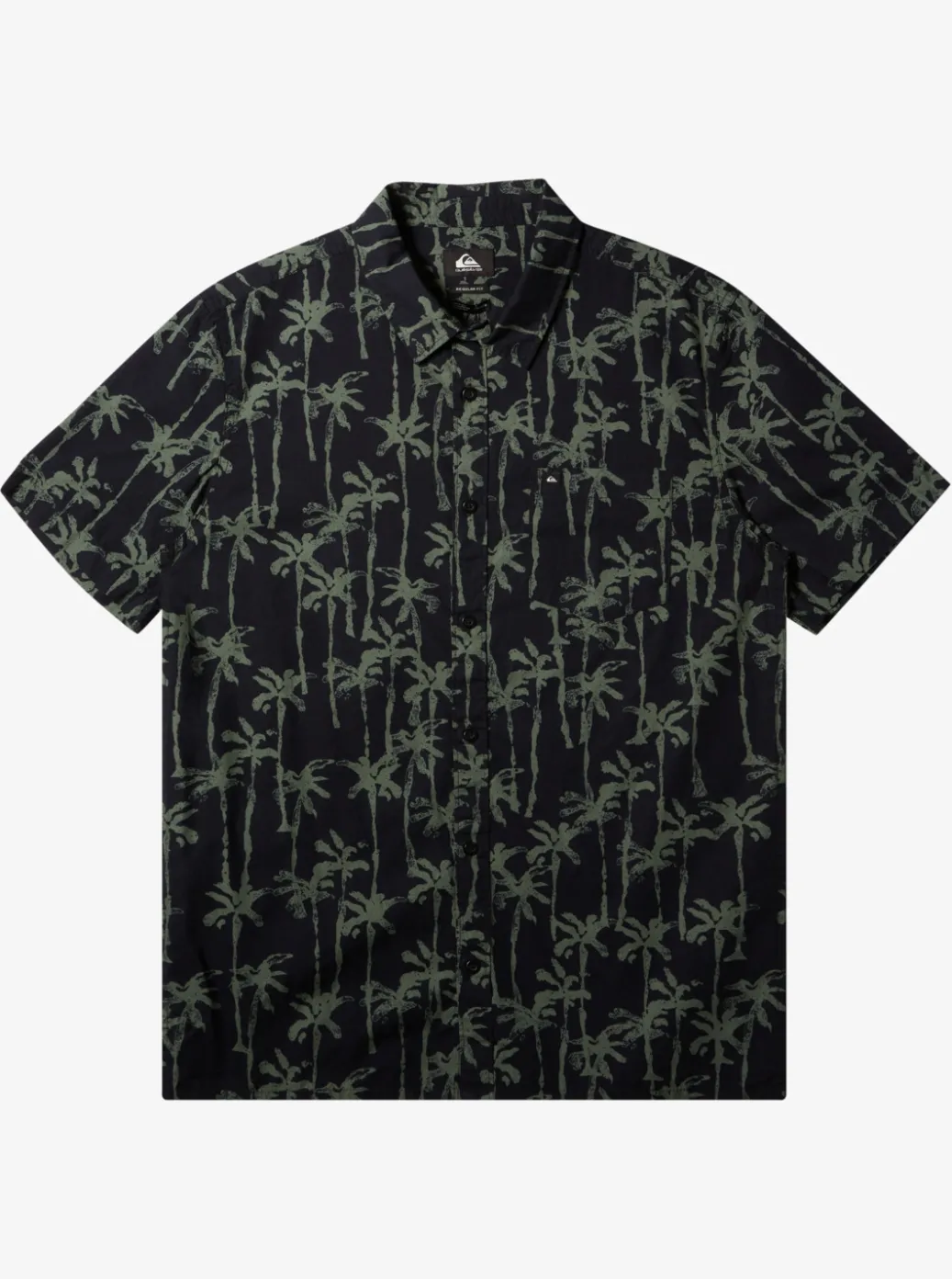 Best Sale Quiksilver Painted Palm Short Sleeve Shirt Laurel Wreath Painted Palms