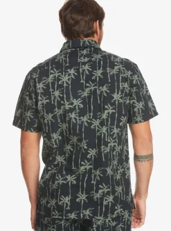 Best Sale Quiksilver Painted Palm Short Sleeve Shirt Laurel Wreath Painted Palms
