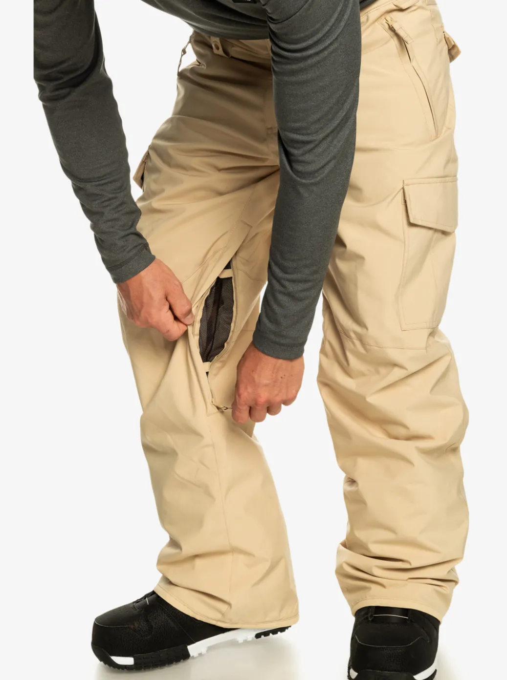 Cheap Quiksilver Porter Insulated Snow Pants Pale Khaki