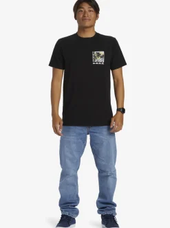 Fashion Quiksilver Poster T-Shirt Black