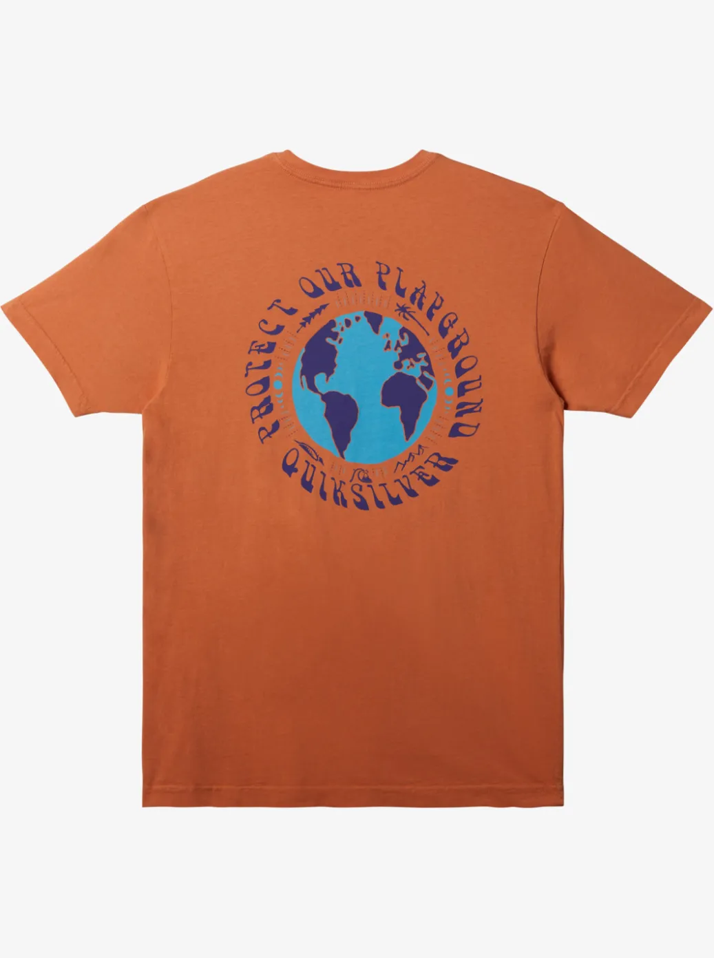 Hot Quiksilver Protect Our Playground T-Shirt Copper Tan