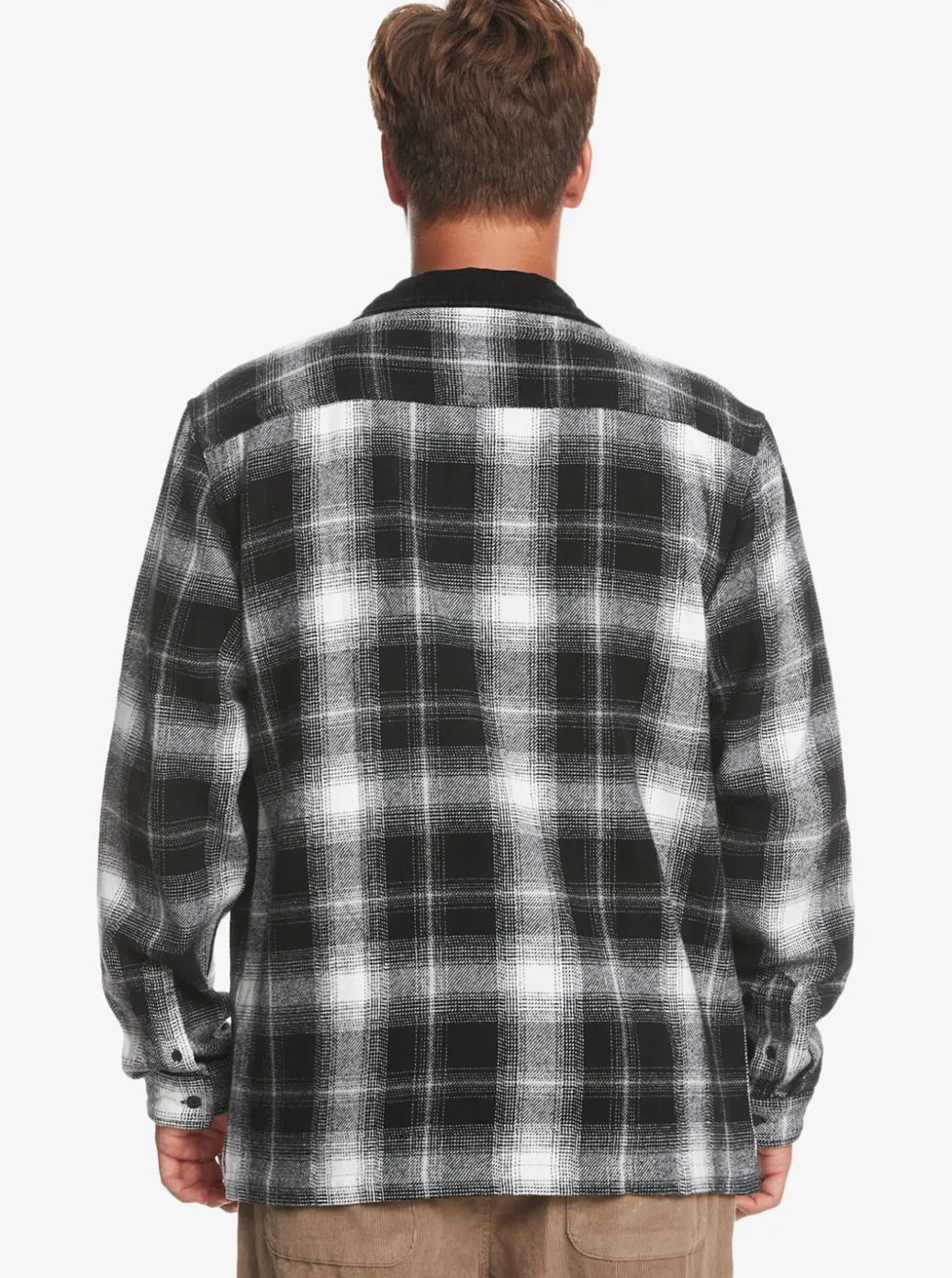 Cheap Quiksilver Quarrywood Flannel Long Sleeve Overshirt Black Quarrywood