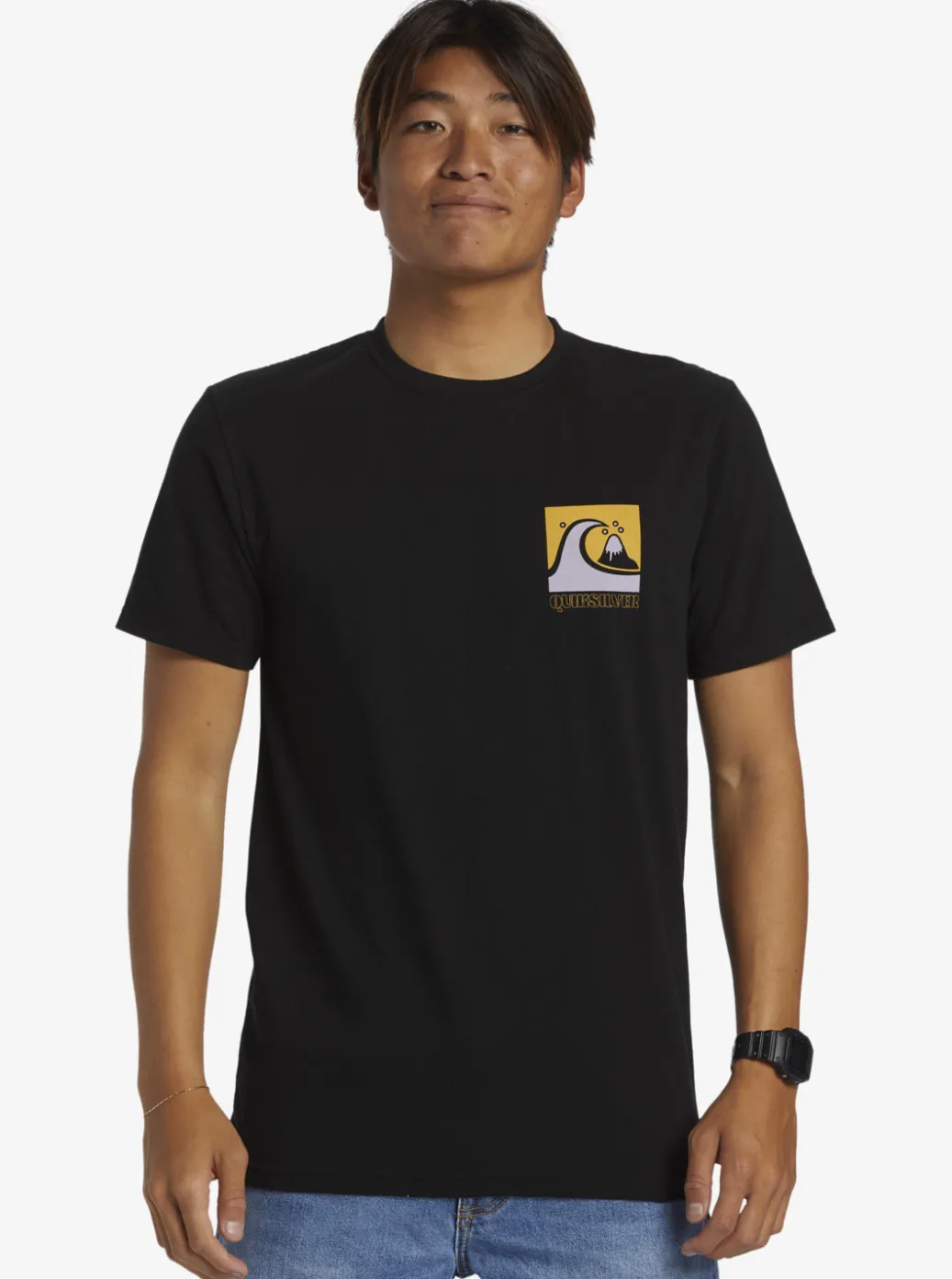 New Quiksilver Quik Blocks T-Shirt Black