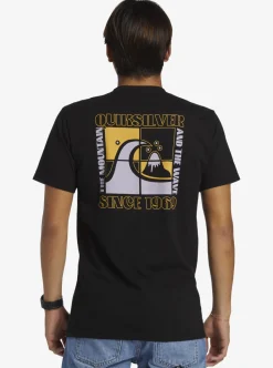New Quiksilver Quik Blocks T-Shirt Black