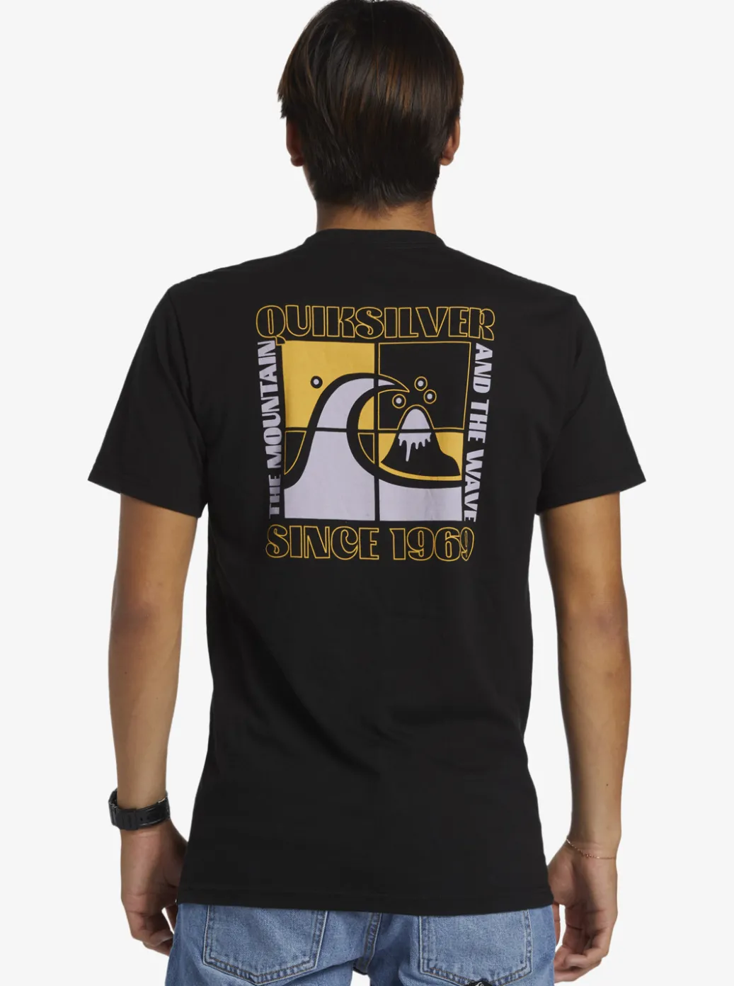 New Quiksilver Quik Blocks T-Shirt Black