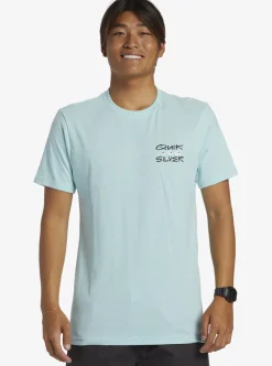 Hot Quiksilver Quik Frame T-Shirt Pastel Turquoise