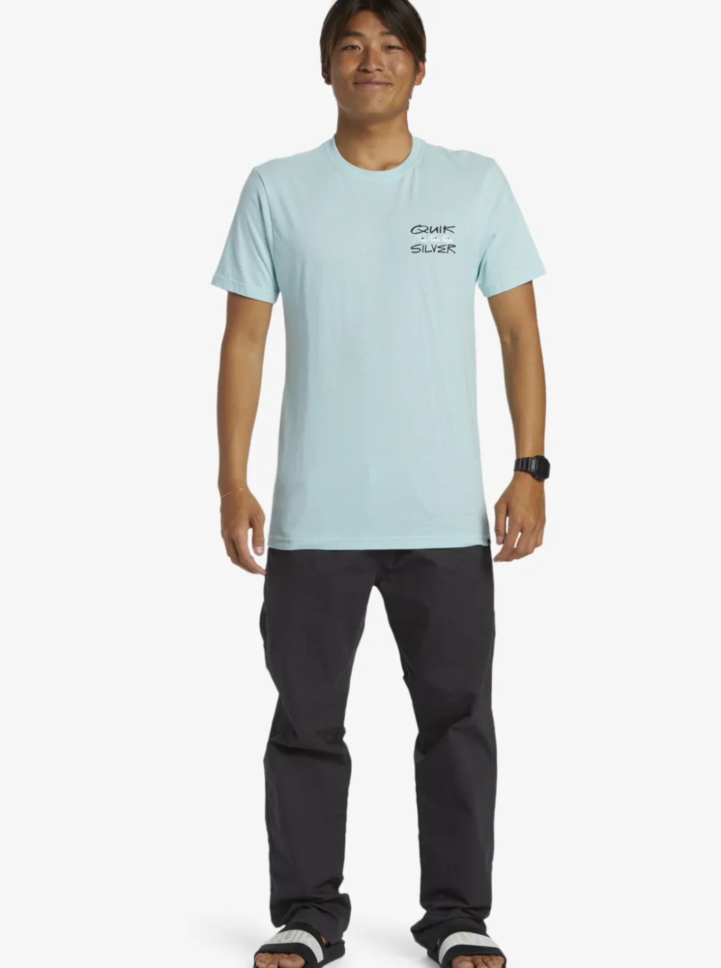 Hot Quiksilver Quik Frame T-Shirt Pastel Turquoise