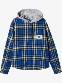 Flash Sale Quiksilver X Saturdays Nyc Overhead Saltwater Hooded Shirt Bliss Blue