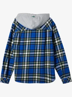 Flash Sale Quiksilver X Saturdays Nyc Overhead Saltwater Hooded Shirt Bliss Blue