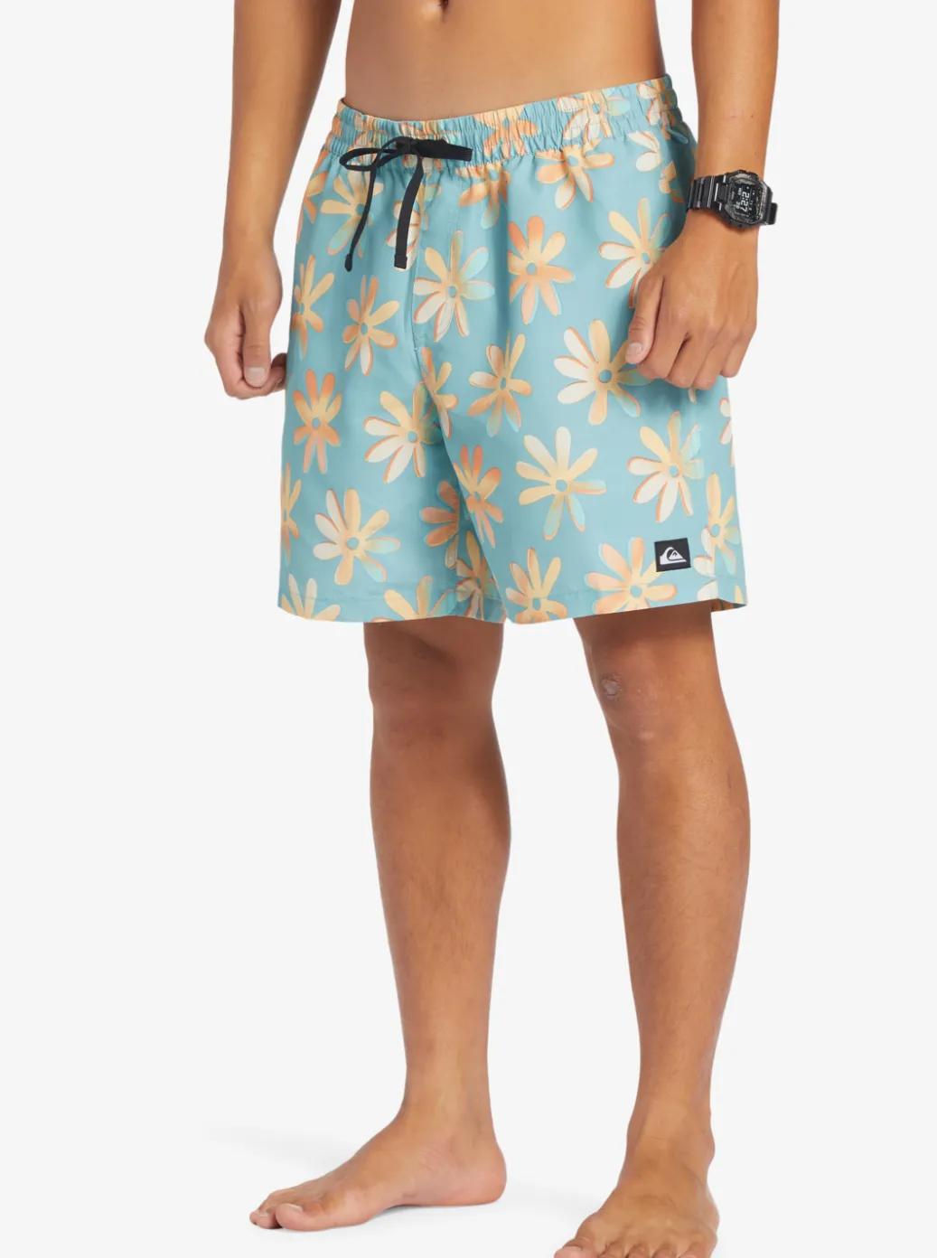 Cheap Quiksilver Re-Mix 17" Volleys Cameo Blue