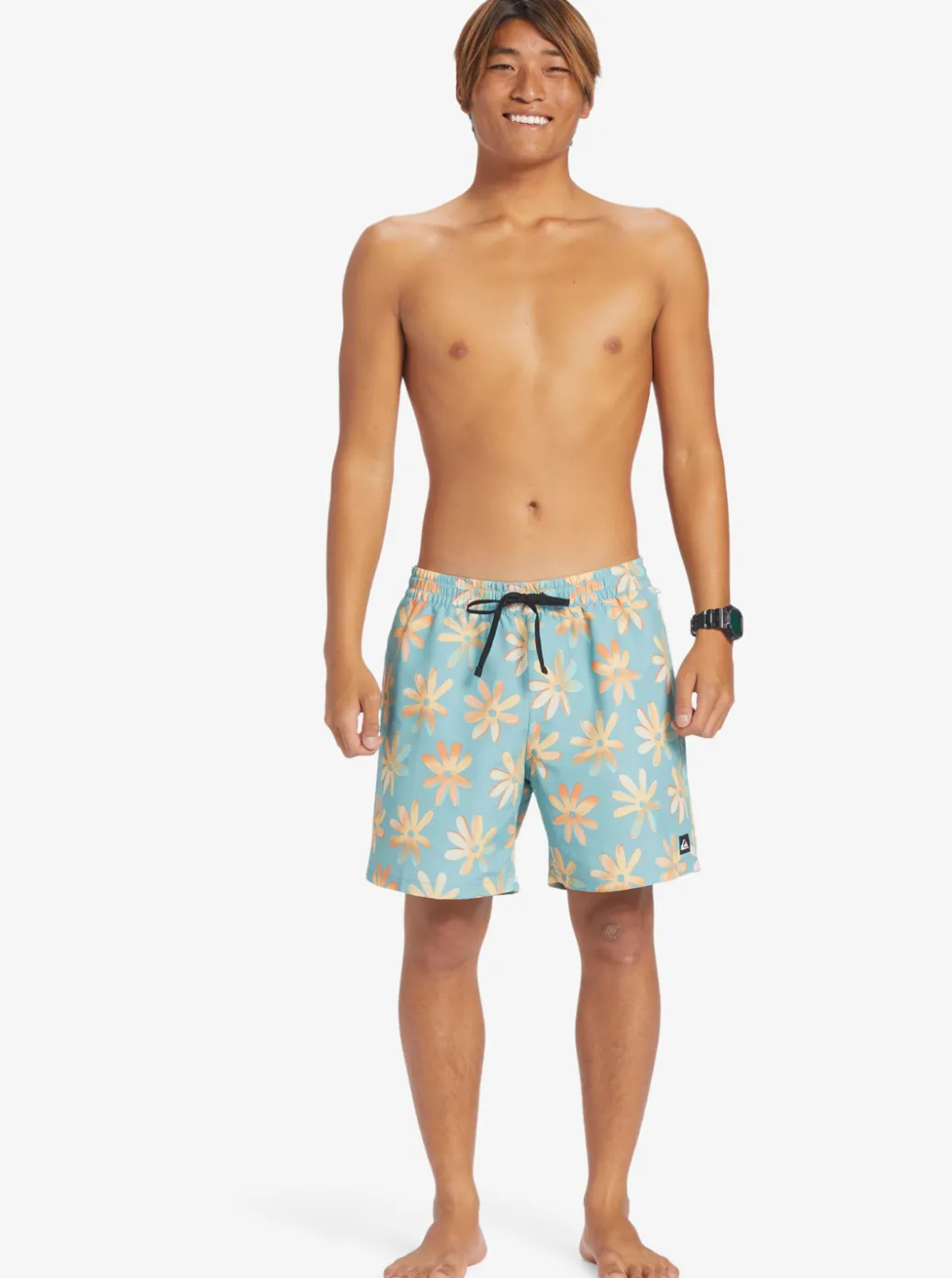 Cheap Quiksilver Re-Mix 17" Volleys Cameo Blue