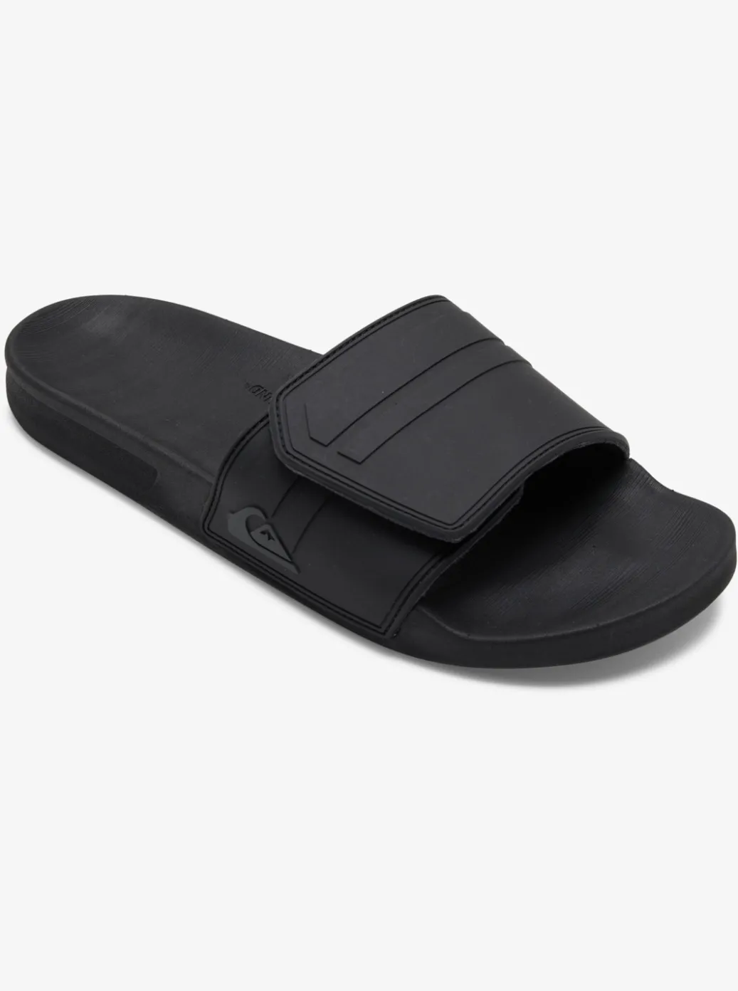 Hot Quiksilver Rivi Adjustable Slides Black/Grey/Black
