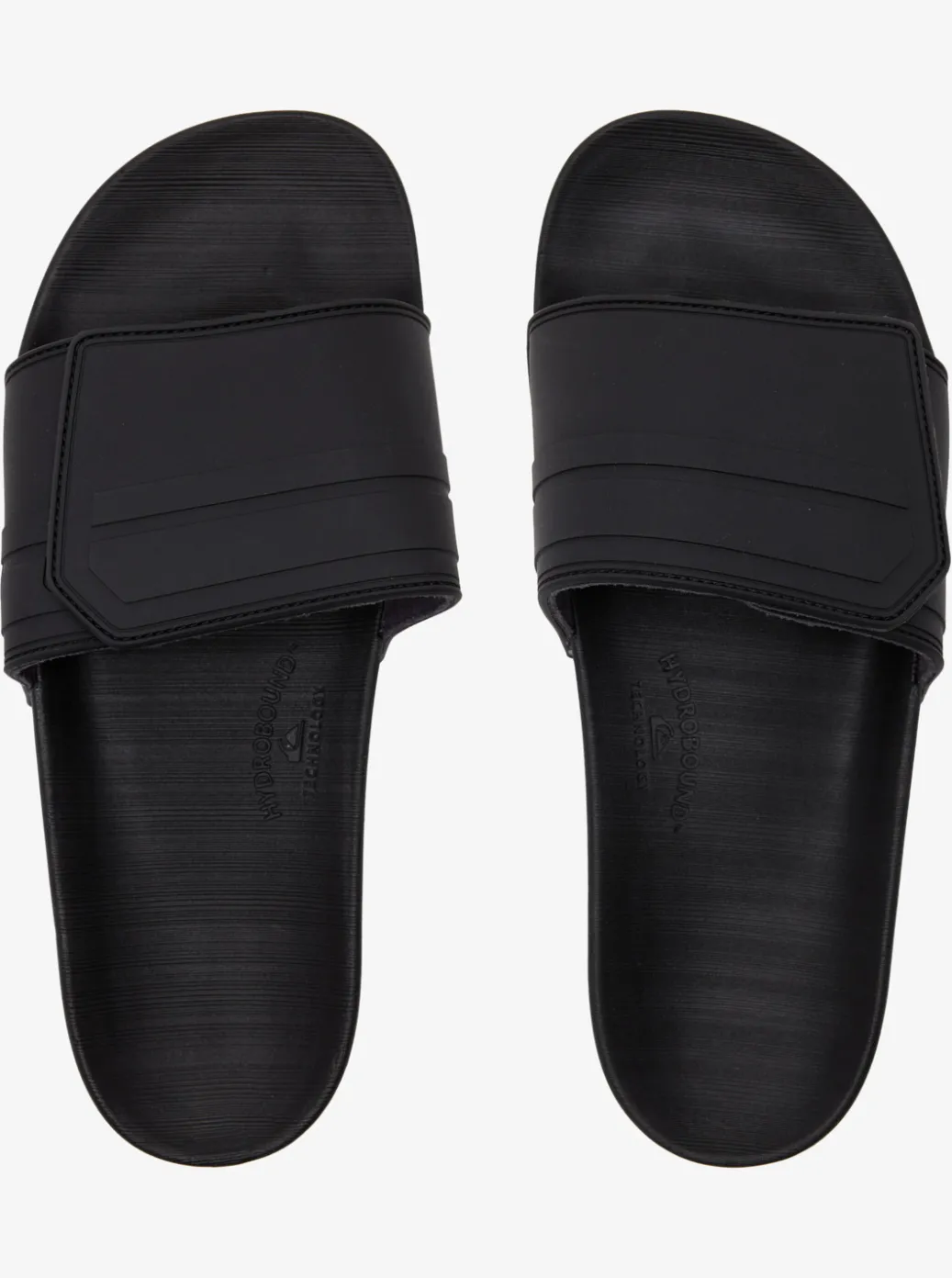 Hot Quiksilver Rivi Adjustable Slides Black/Grey/Black