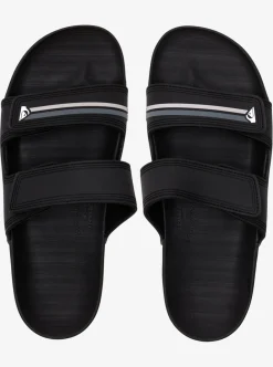 Cheap Quiksilver Rivi Double Adjust Sandals Black/Grey/Black