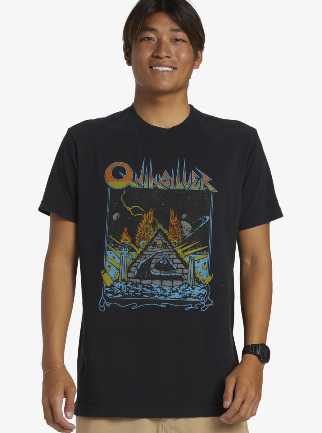 Hot Quiksilver Rockin T-Shirt Black