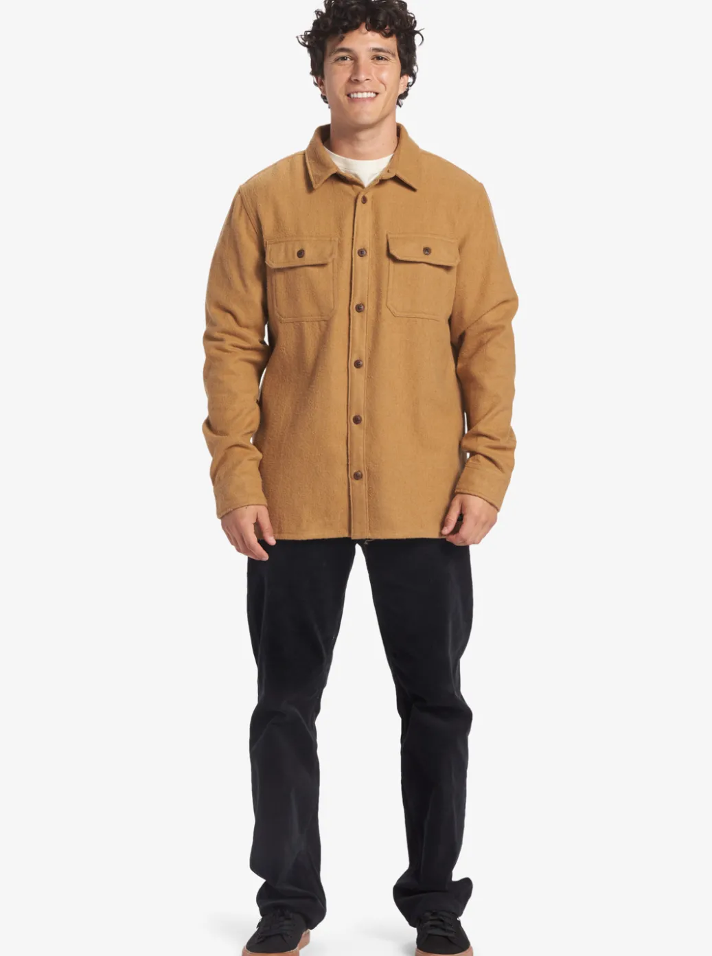 Clearance Quiksilver Salterhill Long Sleeve Shirt Bone Brown