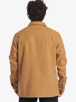 Clearance Quiksilver Salterhill Long Sleeve Shirt Bone Brown