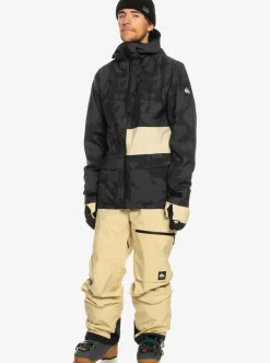New Quiksilver Sammy Carlson Stretch Quest Technical Snow Jacket Tie Dye True Black