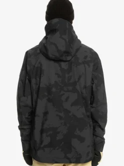 New Quiksilver Sammy Carlson Stretch Quest Technical Snow Jacket Tie Dye True Black