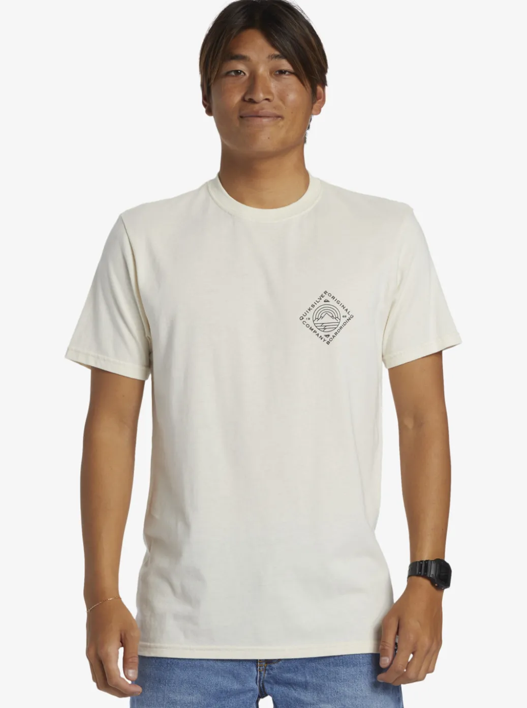 New Quiksilver Scenic View T-Shirt Birch