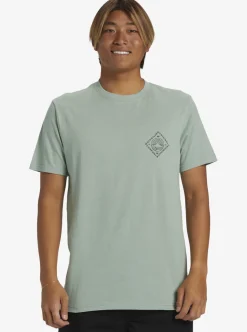 Shop Quiksilver Scenic View T-Shirt Iceberg Green