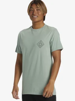 Shop Quiksilver Scenic View T-Shirt Iceberg Green