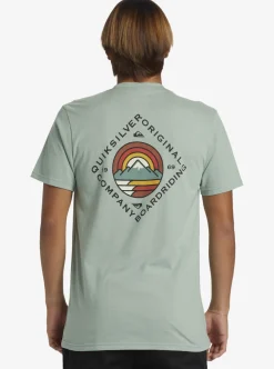 Shop Quiksilver Scenic View T-Shirt Iceberg Green