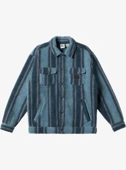 Discount Quiksilver Sherpa Fleece Overshirt Aegean Blue Sherpa Shirt