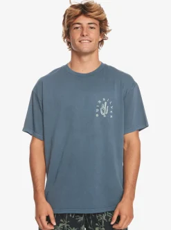 Online Quiksilver Silver Lining T-Shirt Dark Slate