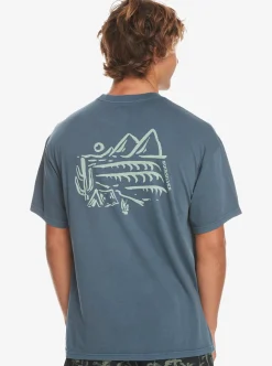 Online Quiksilver Silver Lining T-Shirt Dark Slate
