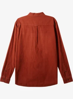New Quiksilver Smoke Trail Long Sleeve Shirt Baked Clay