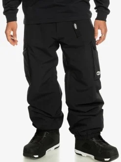 Discount Quiksilver Snow Down Cargo Technical Snow Pants True Black