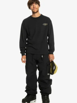 Discount Quiksilver Snow Down Cargo Technical Snow Pants True Black