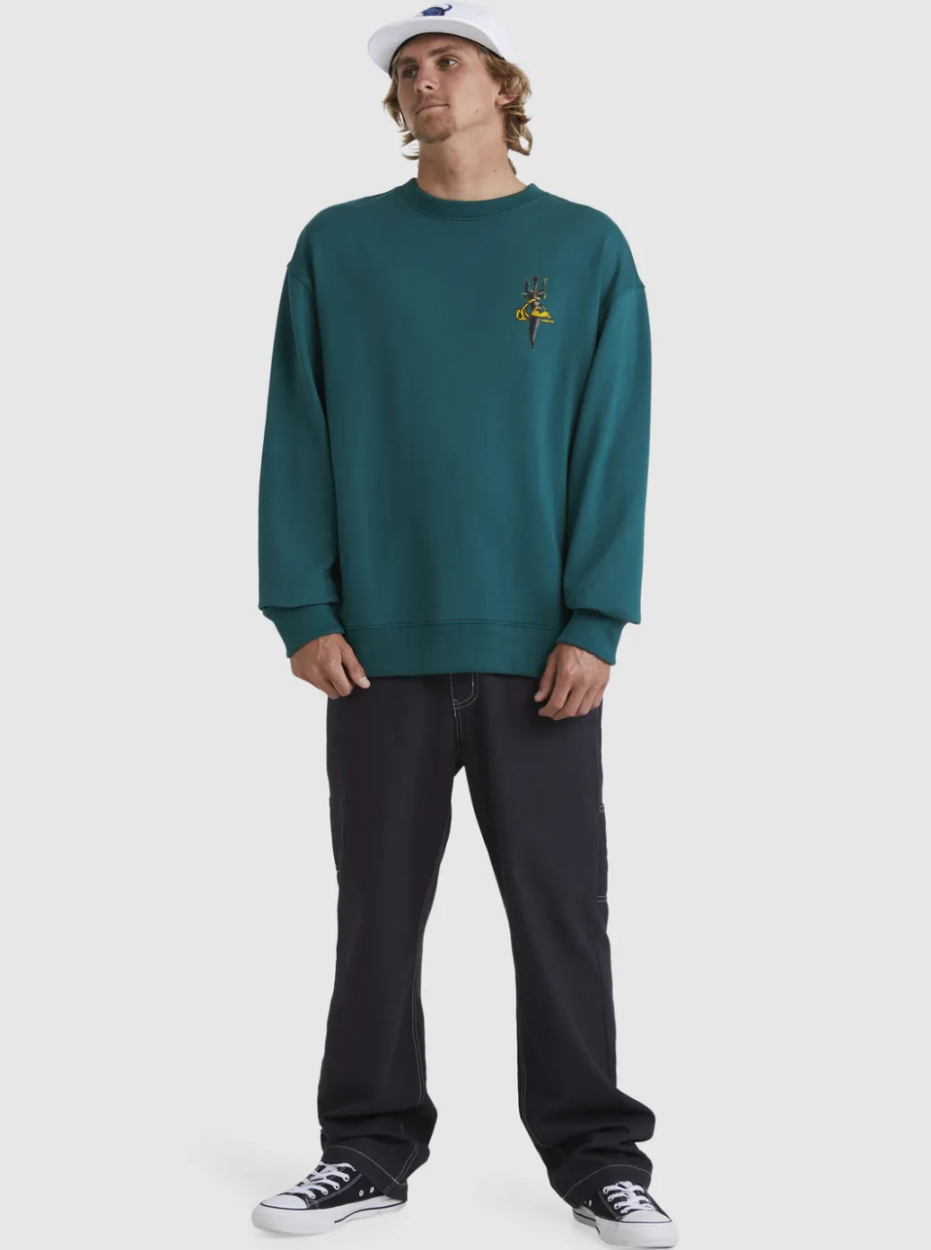 Cheap Quiksilver Sof Sweatshirt Smoke Pine