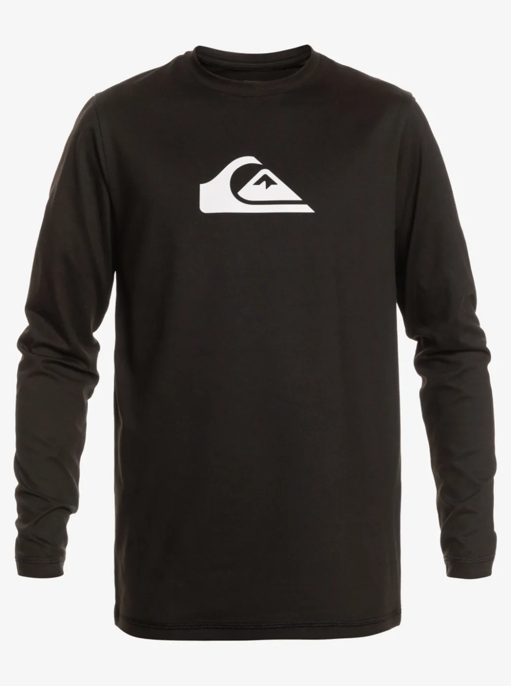 Shop Quiksilver Solid Streak Long Sleeve Upf 50 Surf Tee Black