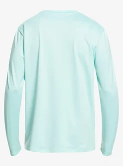 Clearance Quiksilver Solid Streak Long Sleeve Upf 50 Surf Tee Angel Blue