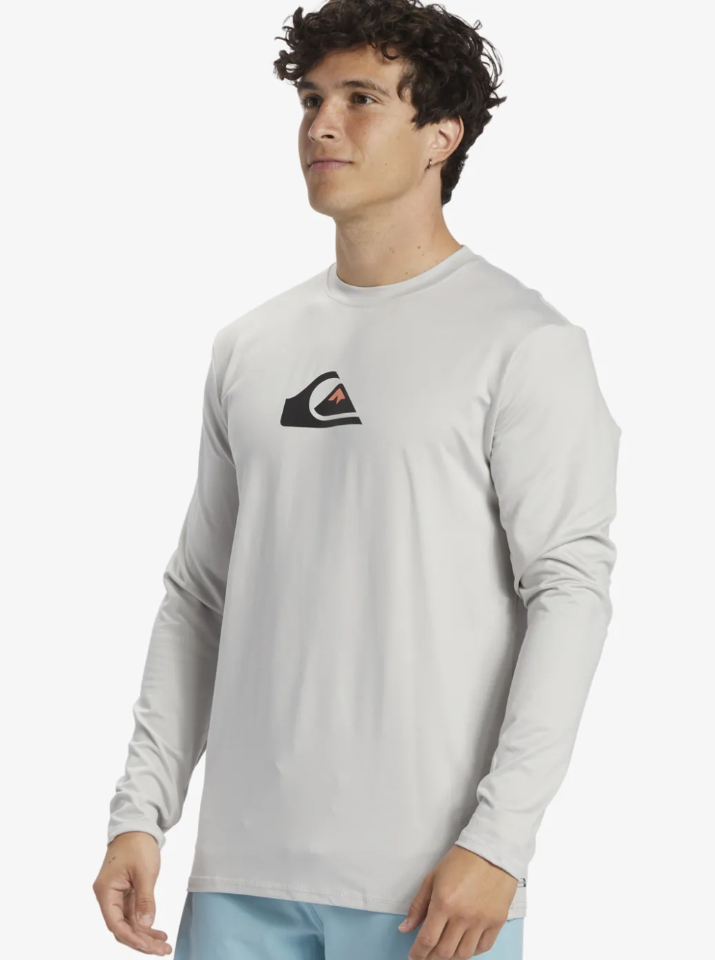 Best Quiksilver Solid Streak Long Sleeve Upf 50 Surf Tee Gray Violet